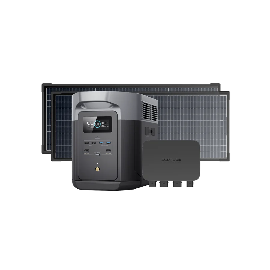 EcoFlow DELTA 2 Max + 2 × 130W Solar Panel + 800W Alternator Charger