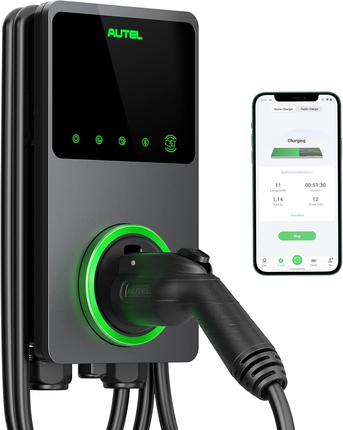 Borne de recharge Autel MaxiCharger AC — disponible sur Amazon.ca